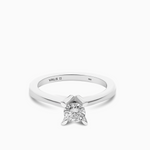 0.35ct Diamond Engagement Ring with Oval-Tipped Prongs
