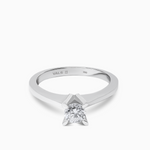 0.30ct Diamond Engagement Ring with Oval-Tipped Prongs