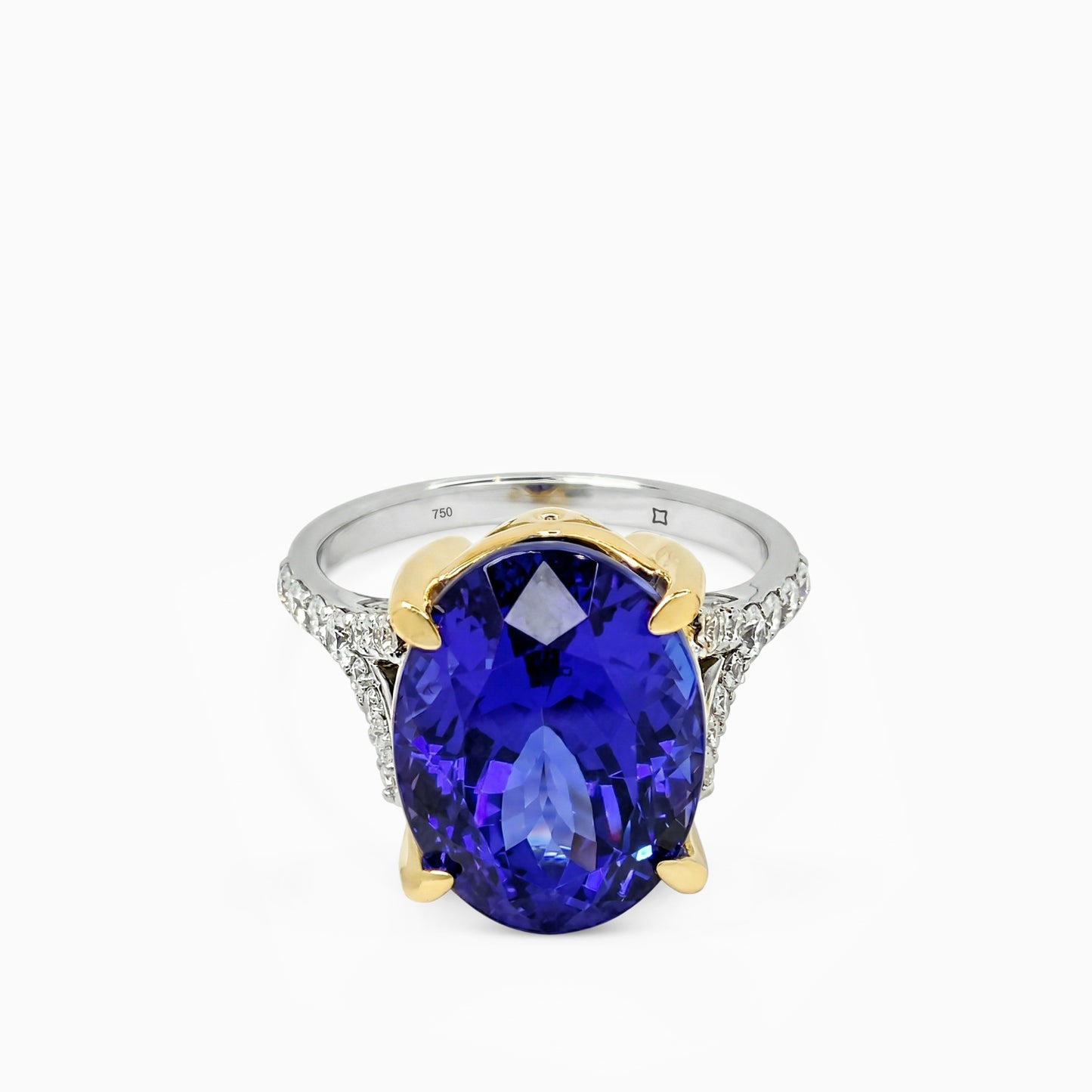 11.30 Carat Oval Cut Tanzanite Ring
