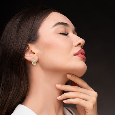 Fancy Intense Yellow Heart Shape Diamond Earrings