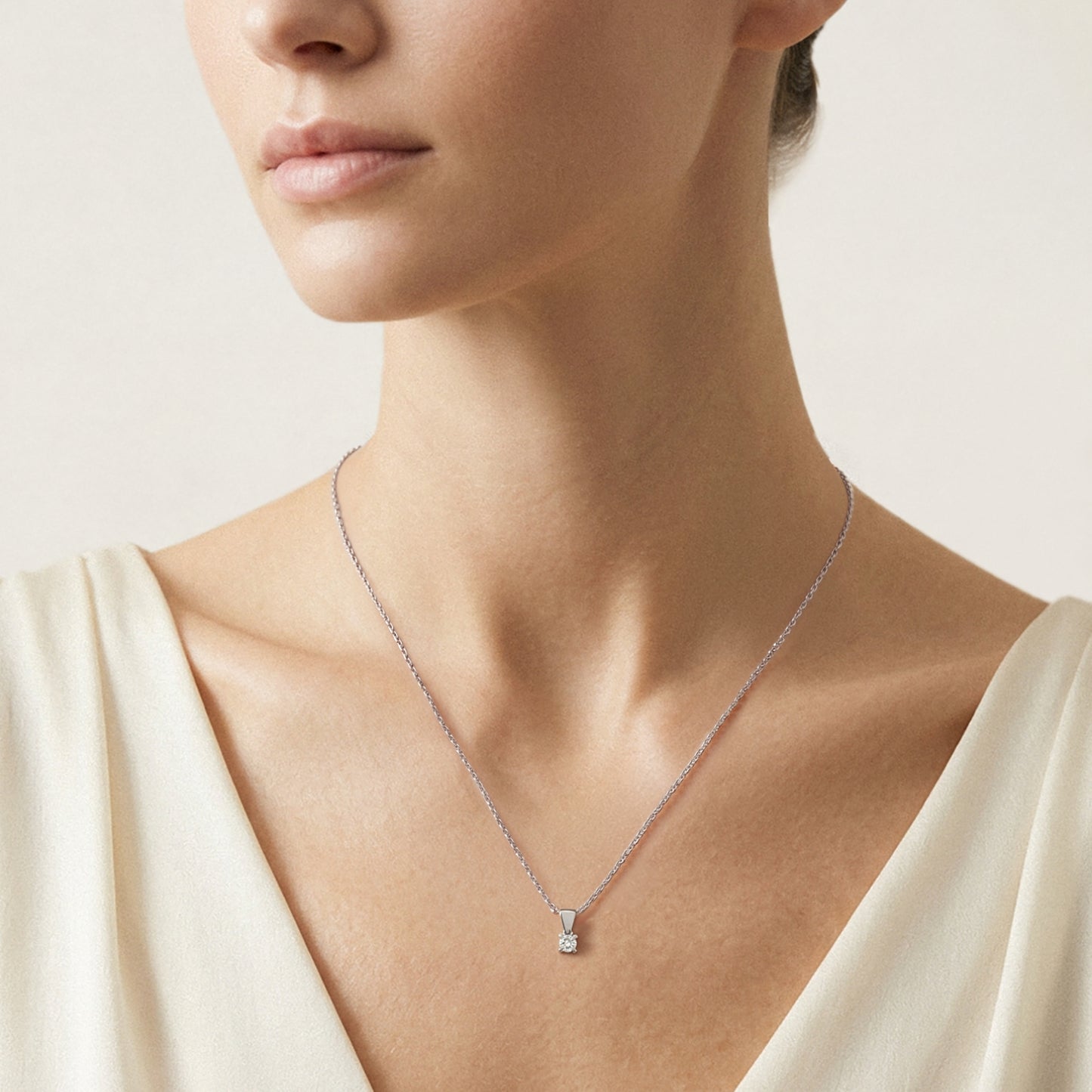 0.18 Carat Diamond Solitaire Necklace