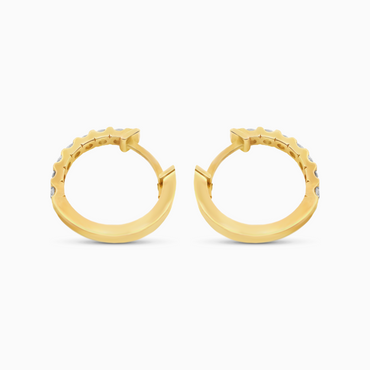 0.26ct Diamond Hoop Earrings