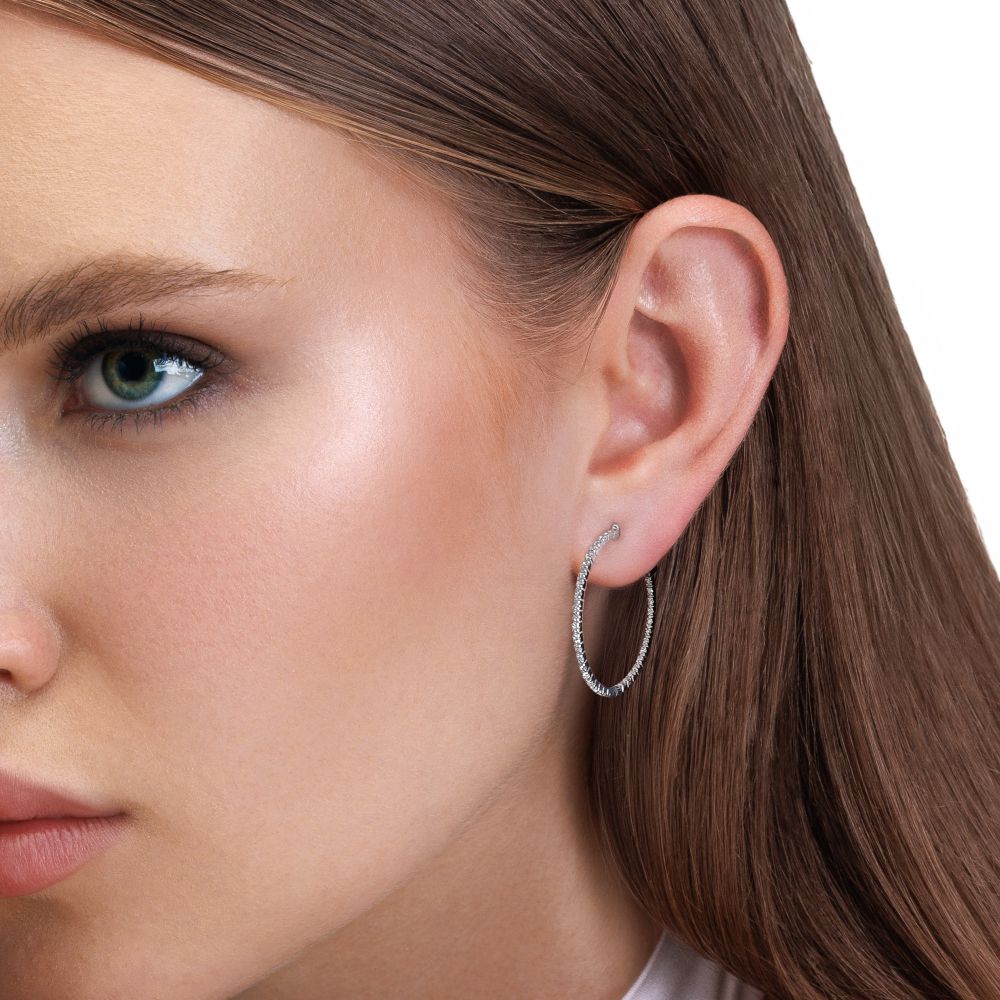 0.69 Karat Sonsuzluk Pırlanta Halka Küpeler