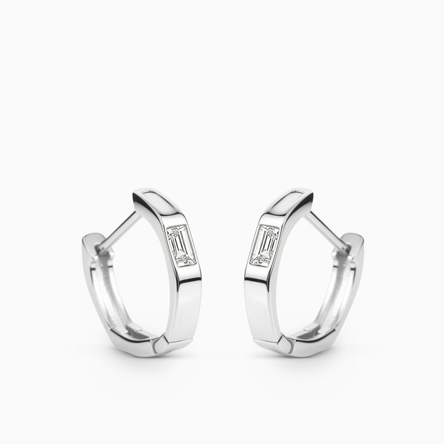 0.09ct Baguette Diamond Earrings
