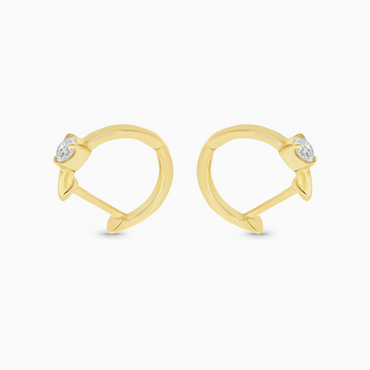 0.19ct Diamond Hoop Earrings