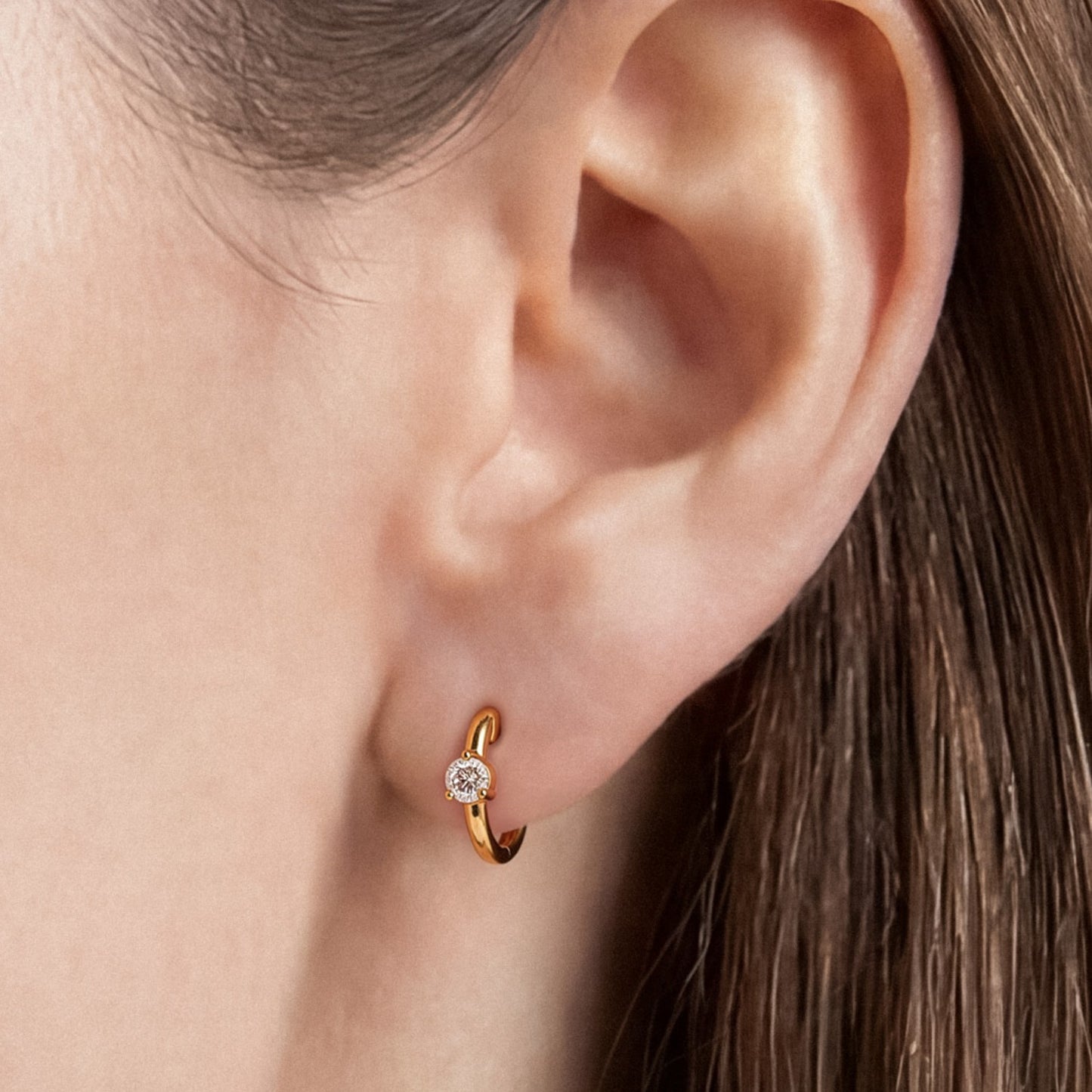 Diamond Hoop Earrings