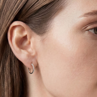 Diamond Hoop Earrings