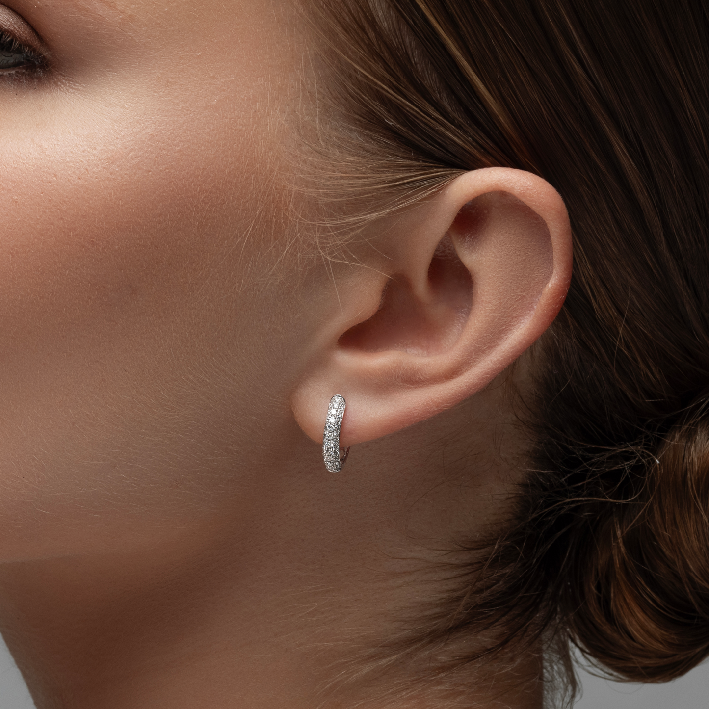 0.57ct Eternity Diamond Hoop Earrings