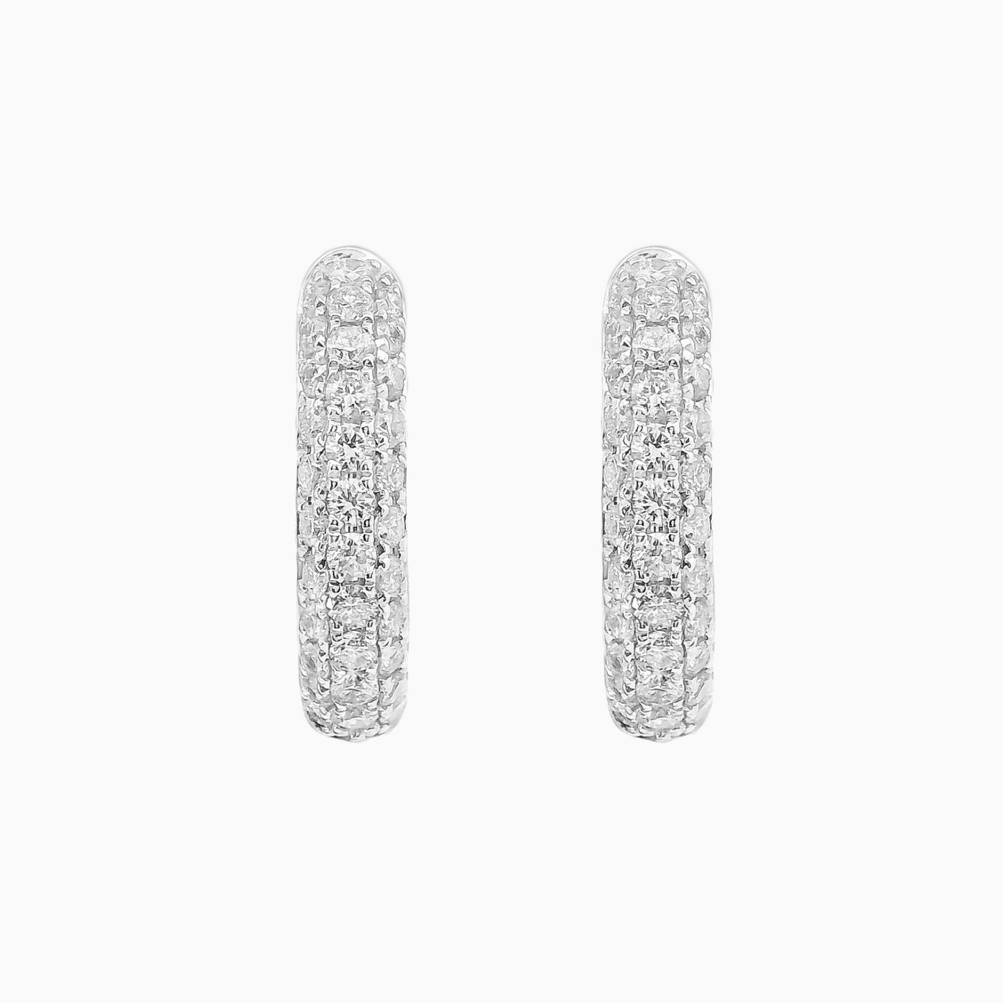 0.57ct Eternity Diamond Hoop Earrings