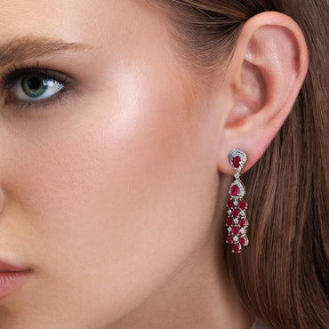 Crimson Cascade Küpeler