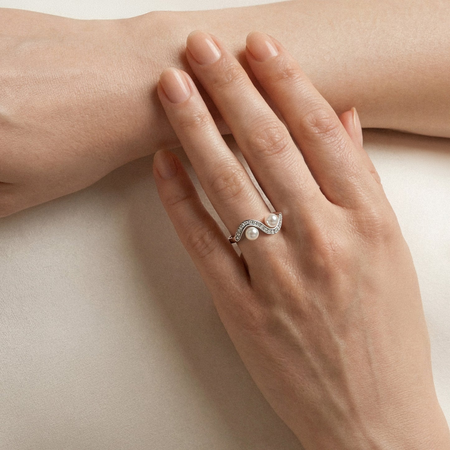 Pearl and Diamond Ring