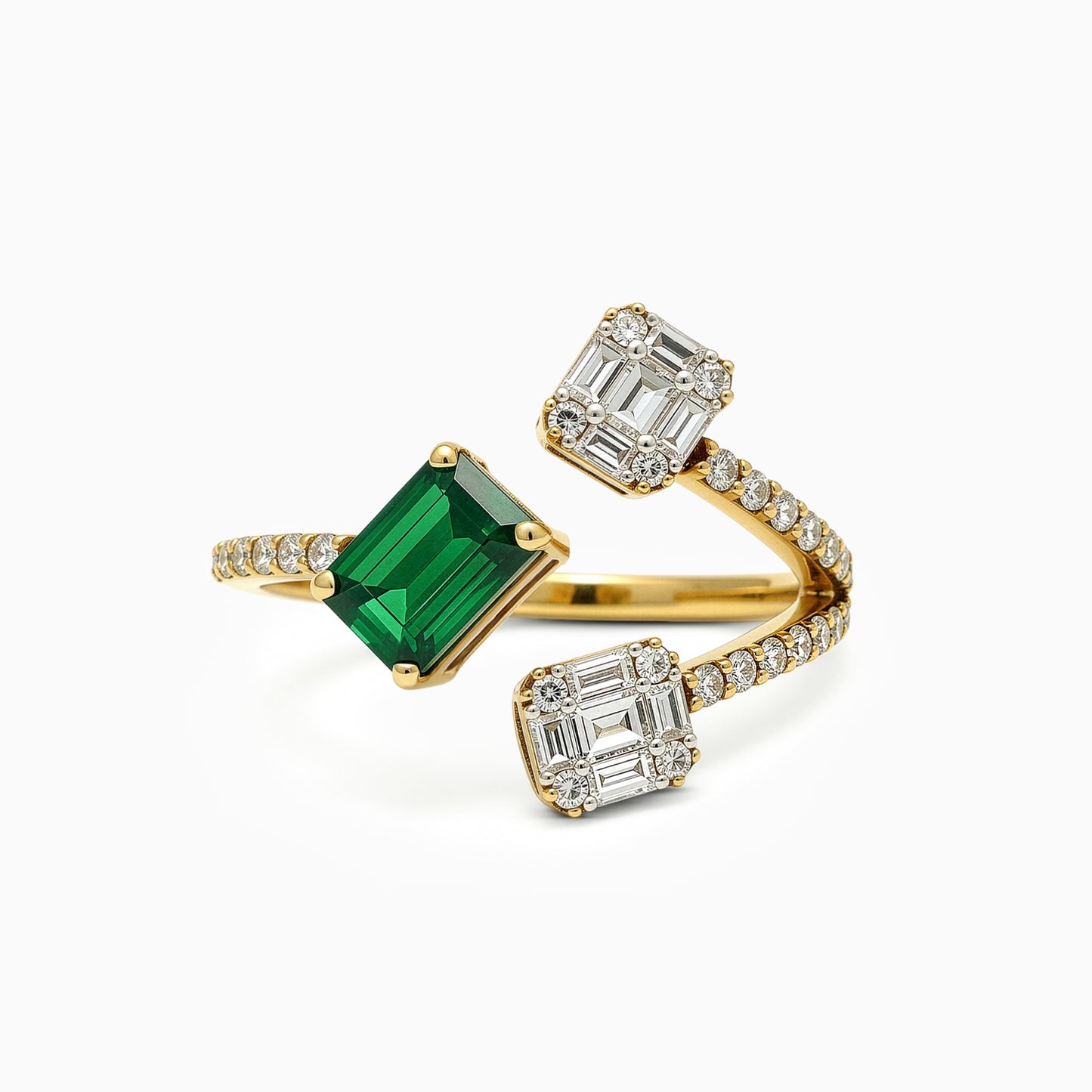 Emerald&Baguette Cut Ring