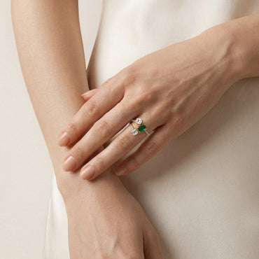 Emerald&Baguette Cut Ring