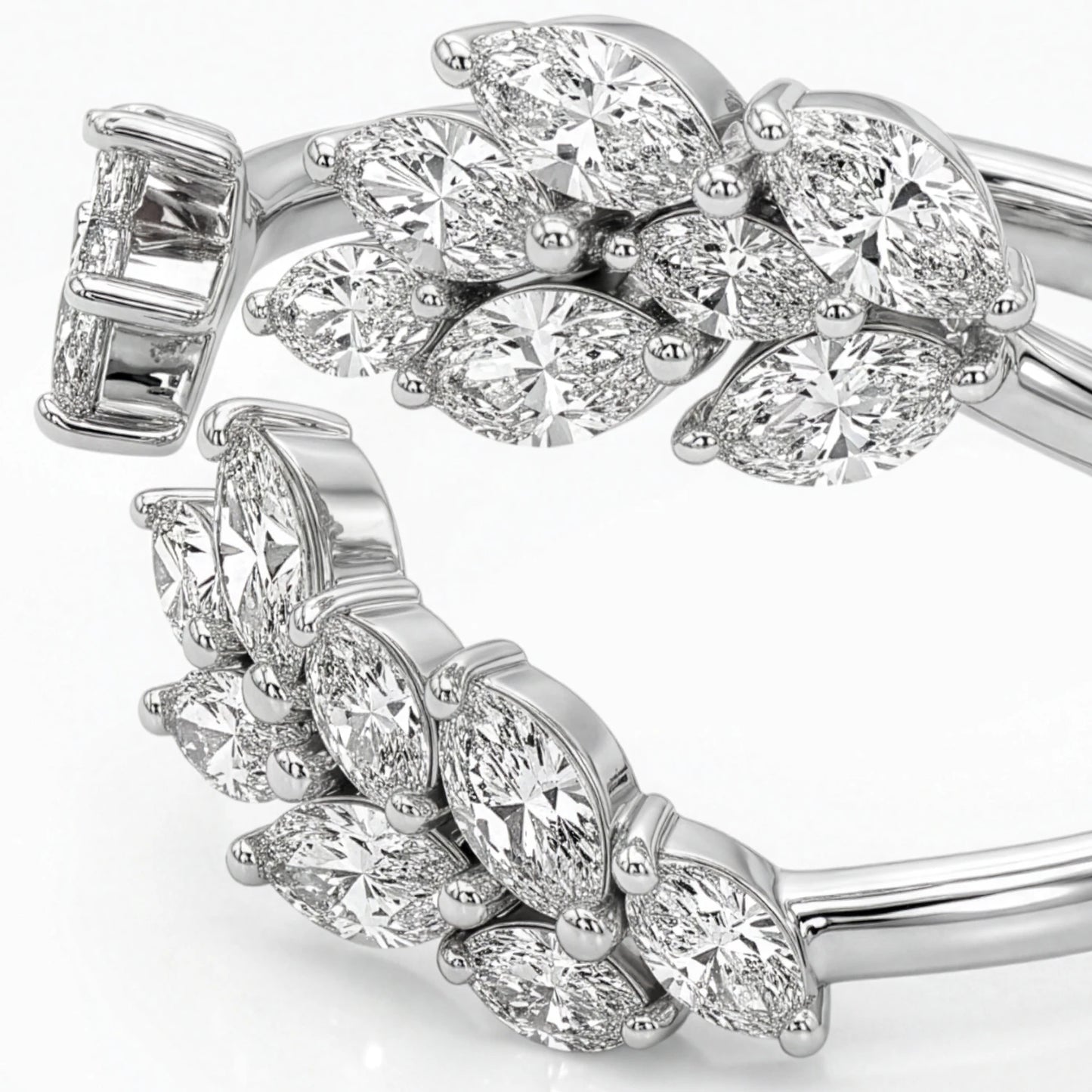 Diamond Leafs Ring