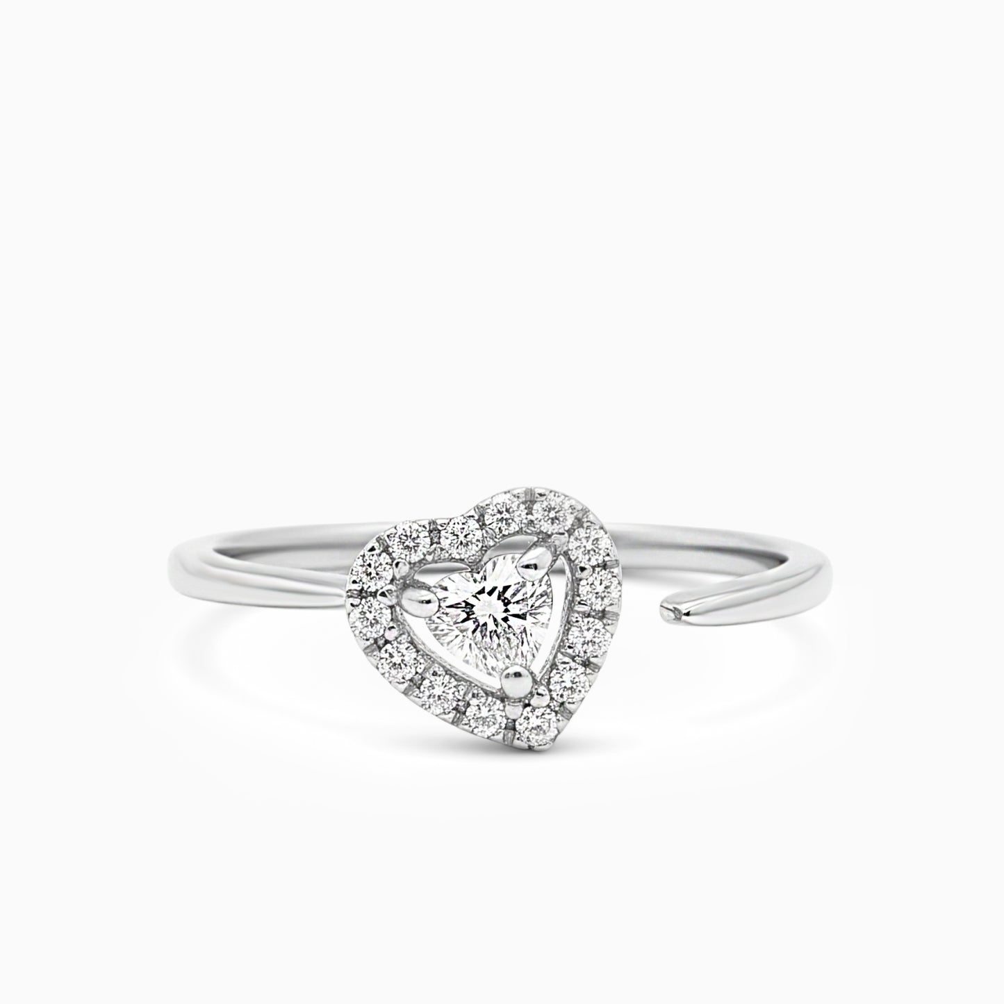 Radiant Heart Diamond Ring