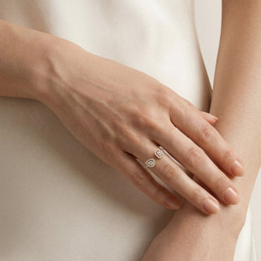 Pear&Baguette Open Ring