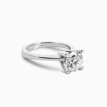 1.51ct Diamond Engagement Ring with Square-Tipped Prongs