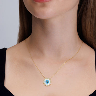 0.59ct Diamond Mother of Pearl Necklace