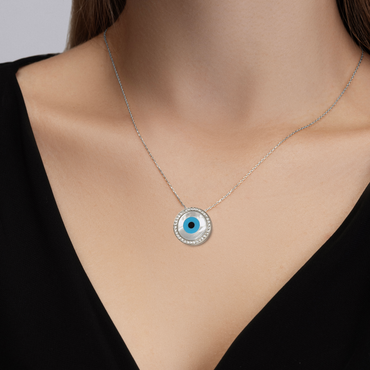 0.58ct Diamond Mother of Pearl Necklace