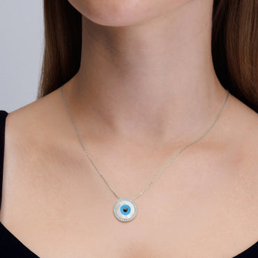 0.58ct Diamond Mother of Pearl Necklace