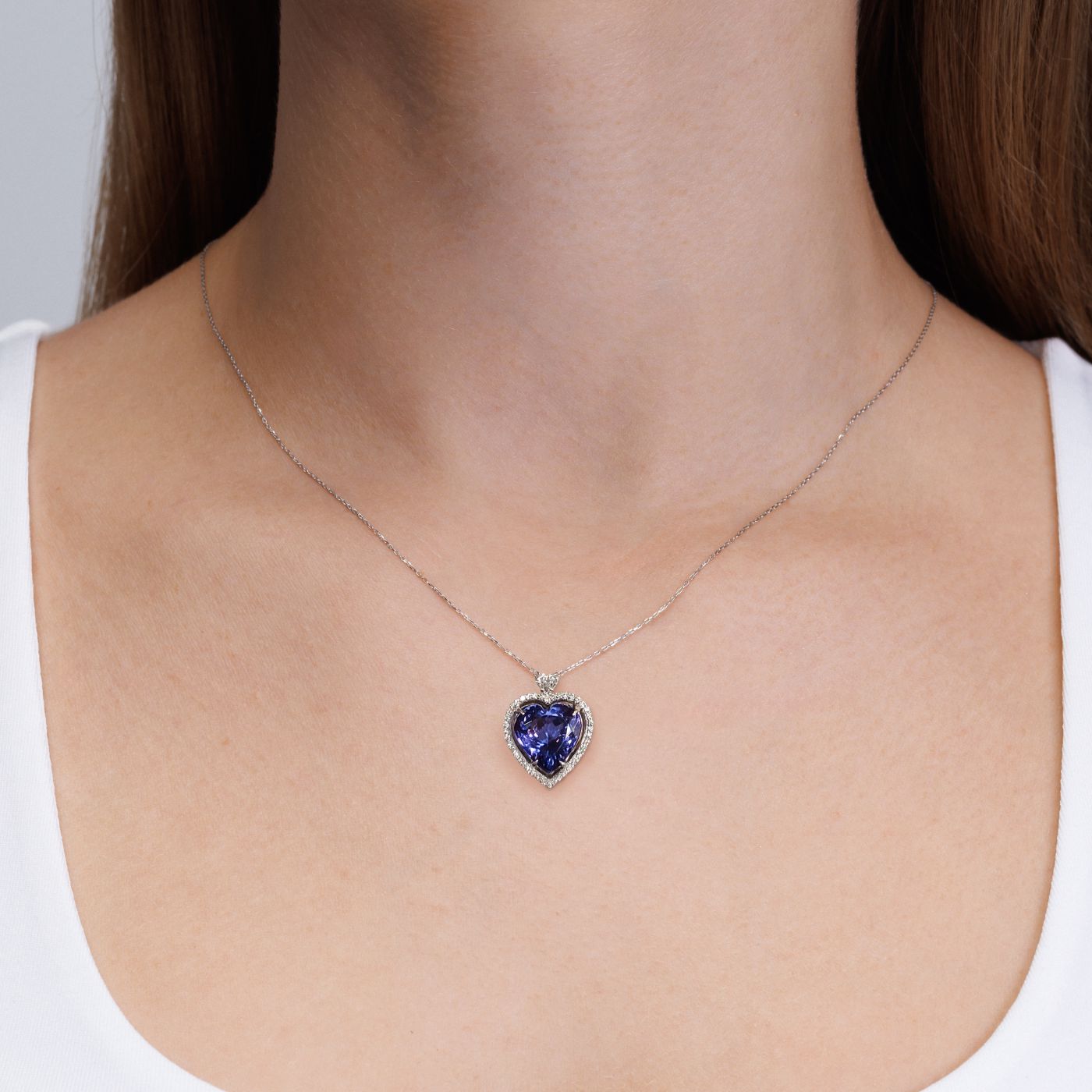  Amour Bleu Kalp Kolye