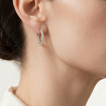 Eternity Diamond Hoop Earrings