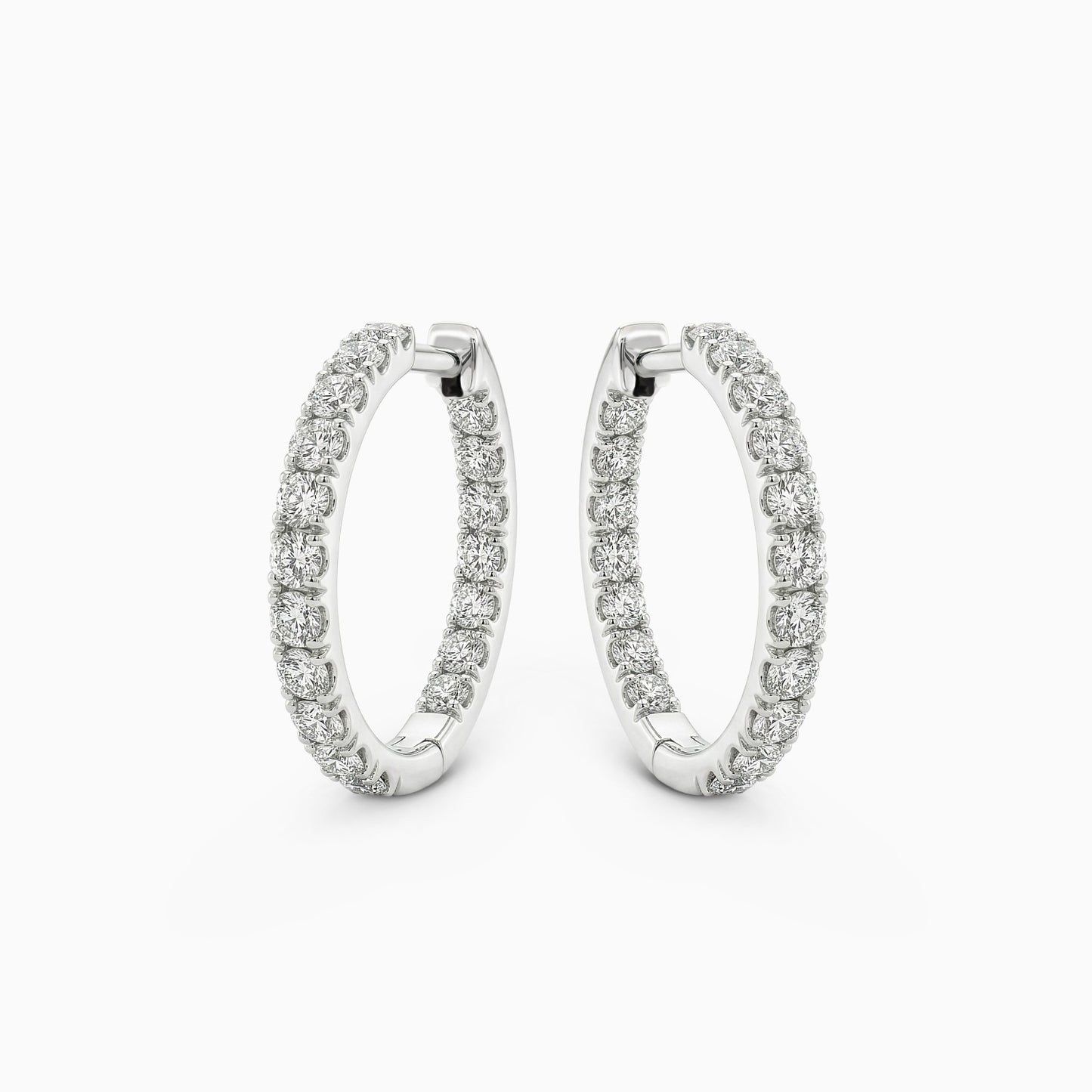 Eternity Diamond Hoop Earrings