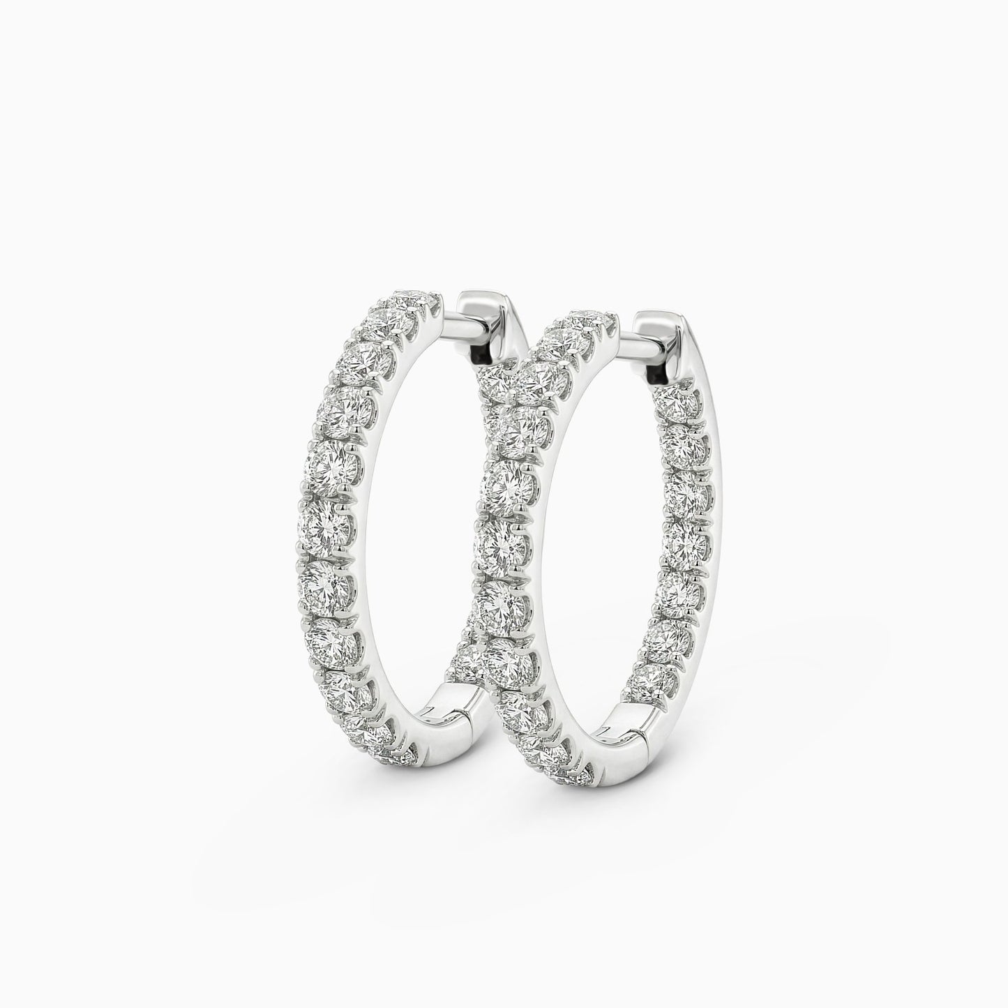 Eternity Diamond Hoop Earrings