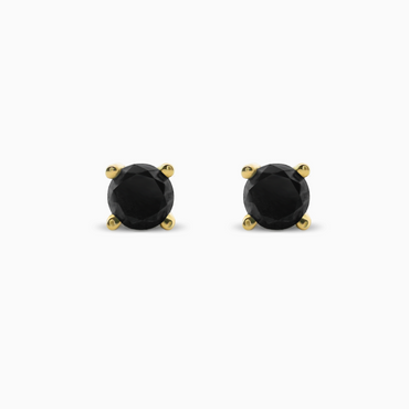 0.36ct Black Diamond Solitaire Earrings