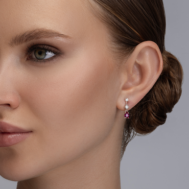 0.79ct Ruby Earrings