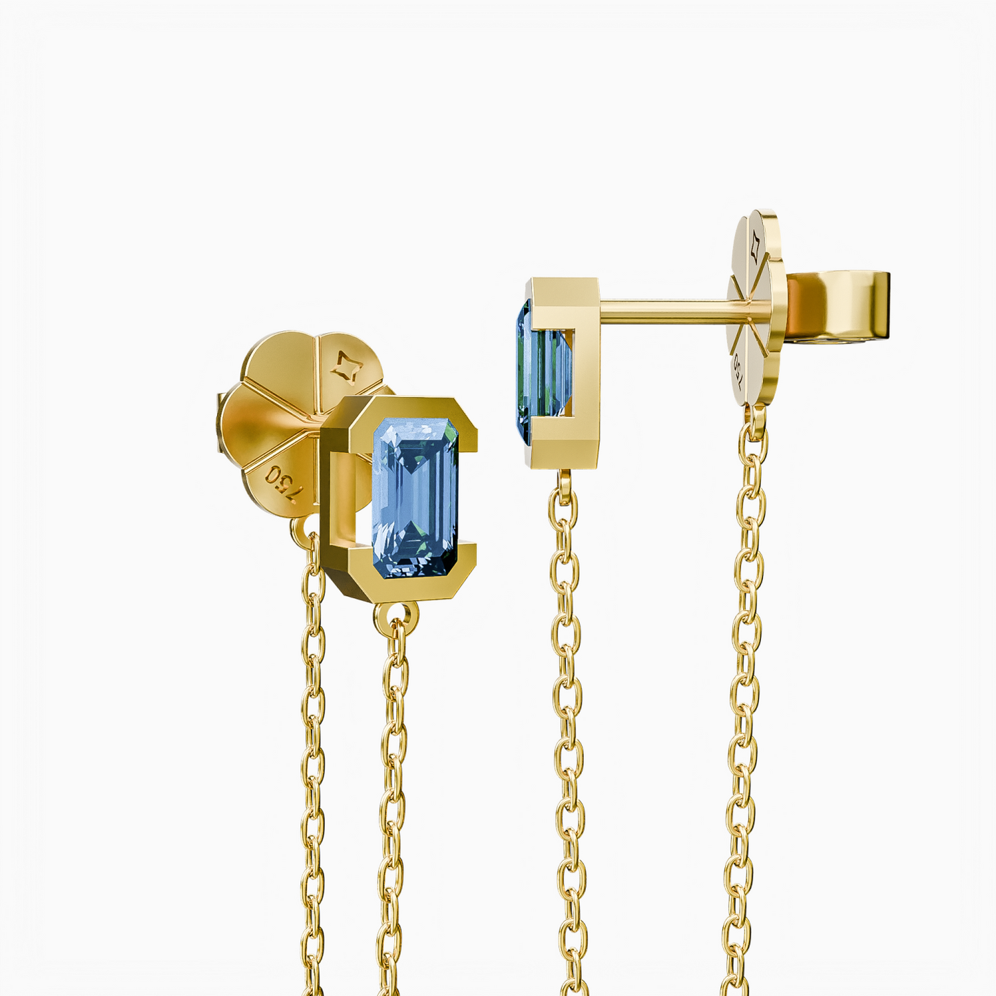 Blue Breeze Threader Earrings