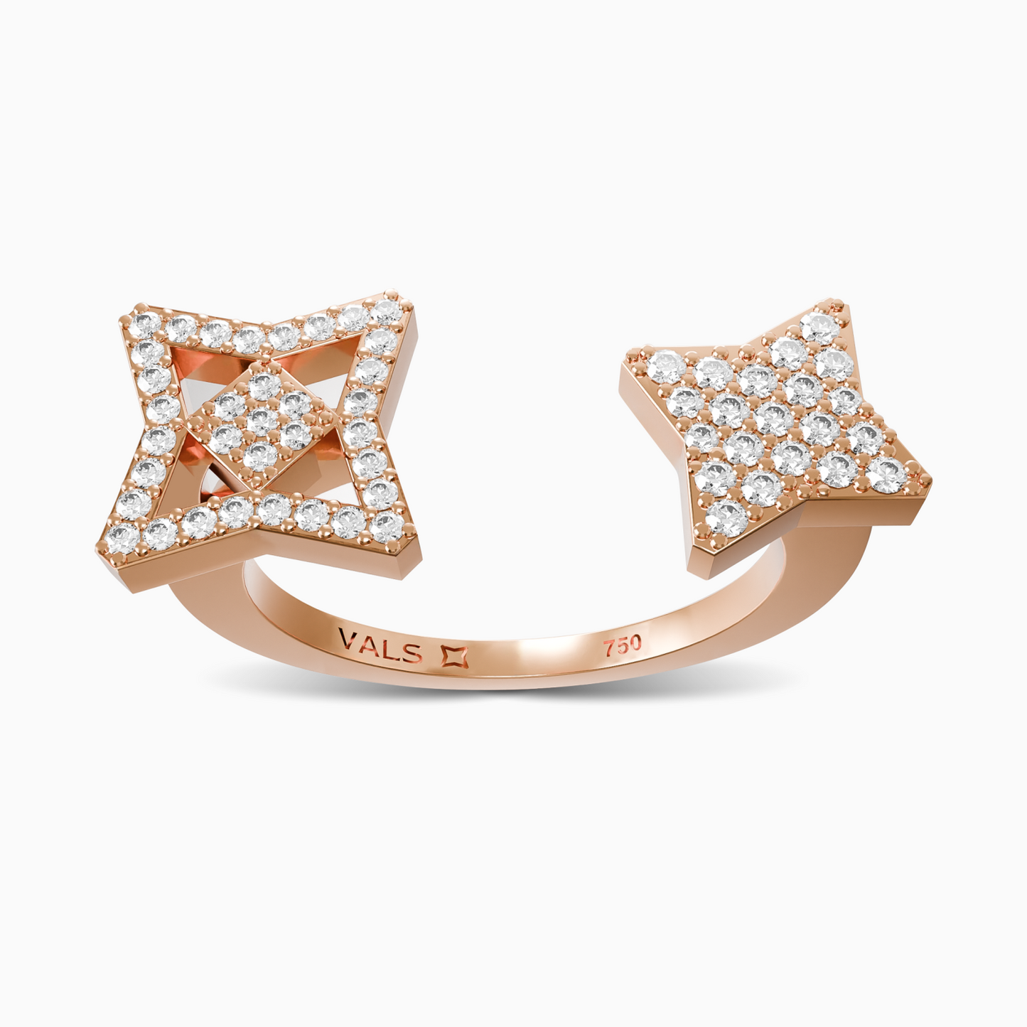 Vals Icon Pave Açık Yüzük