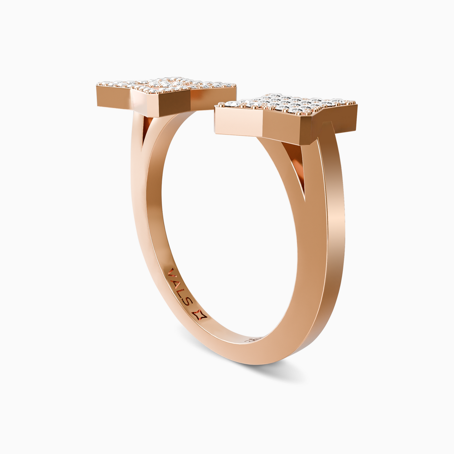 Vals Icon Pave Açık Yüzük