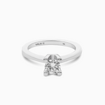 0.30ct Diamond Engagement Ring with Square-Tipped Prongs