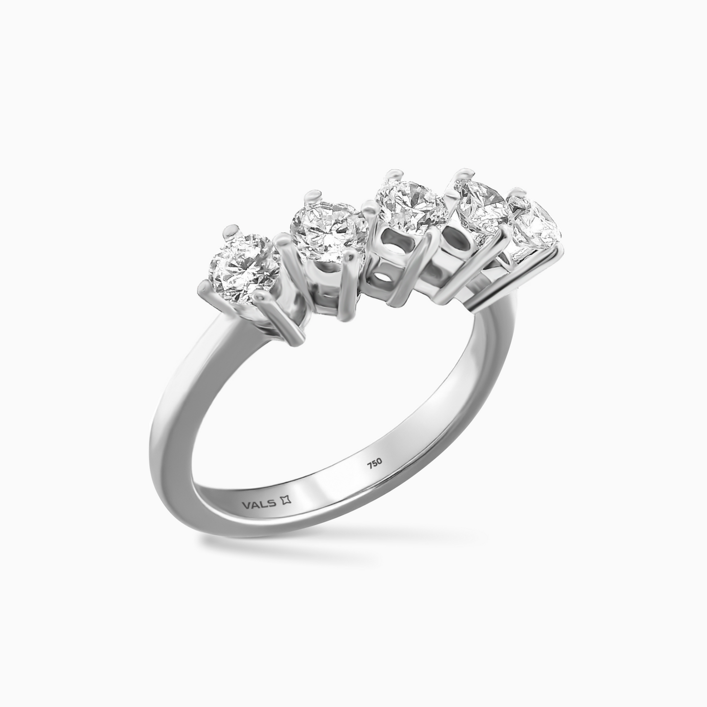1.09ct Diamond 5-Stone Ring