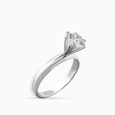 1.01ct Diamond Engagement Ring with a 6 Square Tipped Prongs