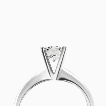 1.01ct Diamond Engagement Ring with Square-Tipped Prongs