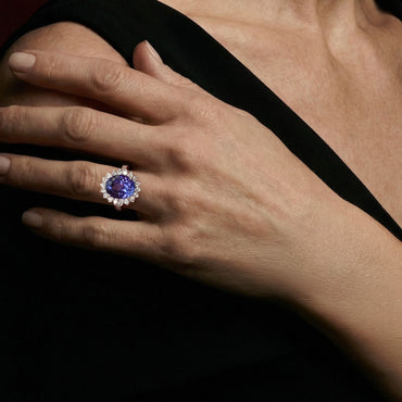 Odilon Beyaz Tanzanit Yüzük