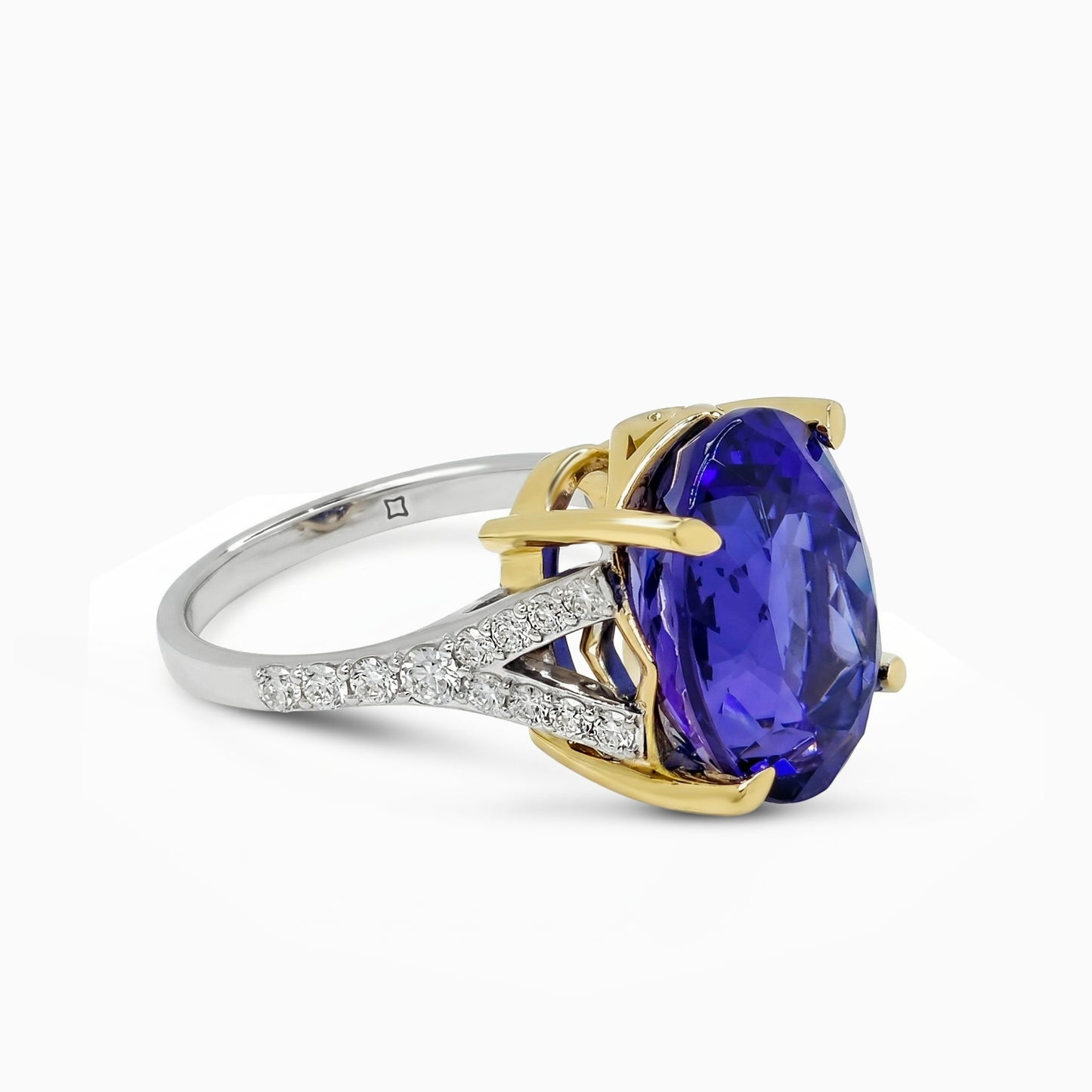 11.30 Carat Oval Cut Tanzanite Ring