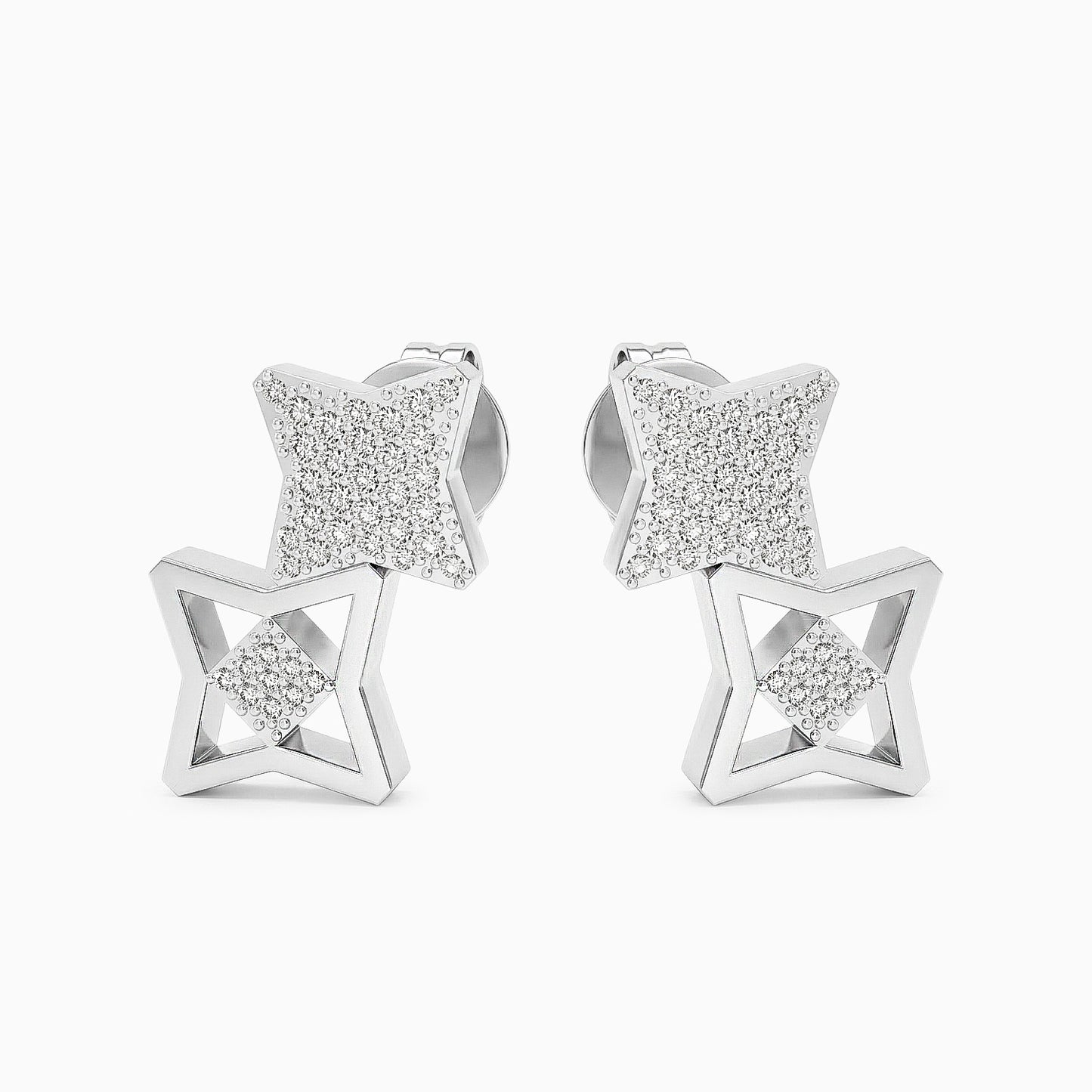 Серьги Vals Pave Duo