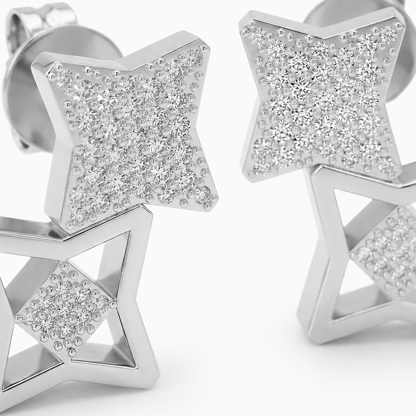 Серьги Vals Pave Duo