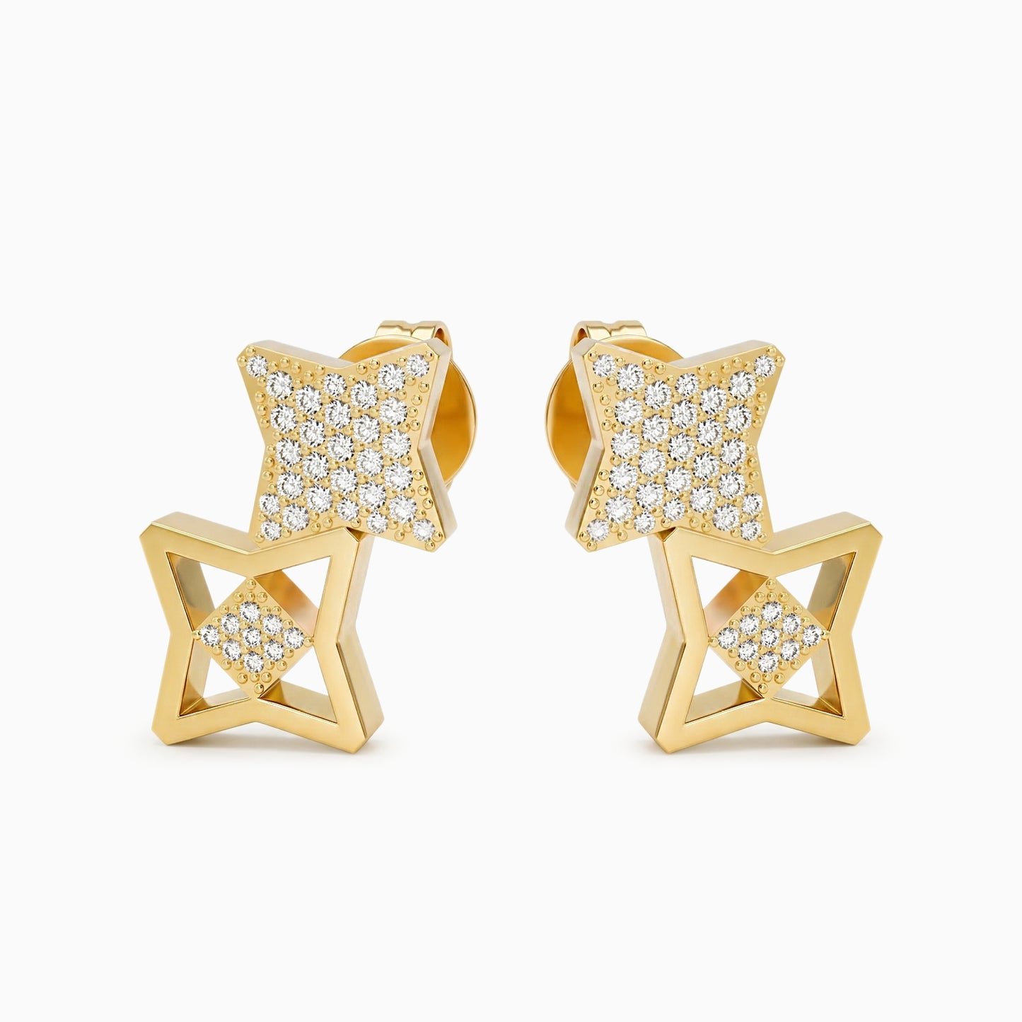 Серьги Vals Pave Duo
