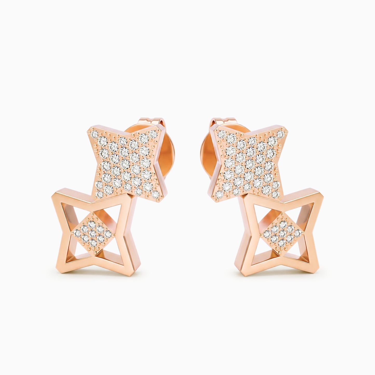 Серьги Vals Pave Duo