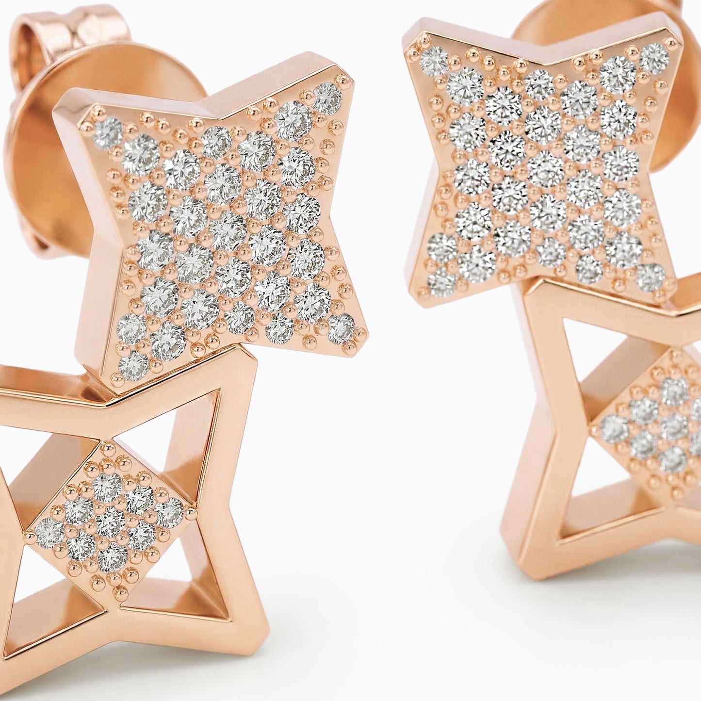 Серьги Vals Pave Duo