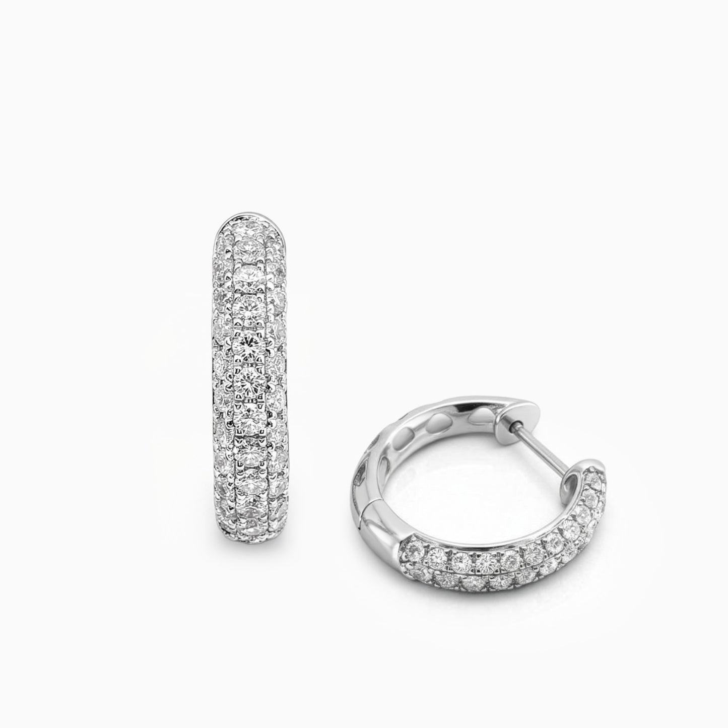 0.57ct Eternity Diamond Hoop Earrings