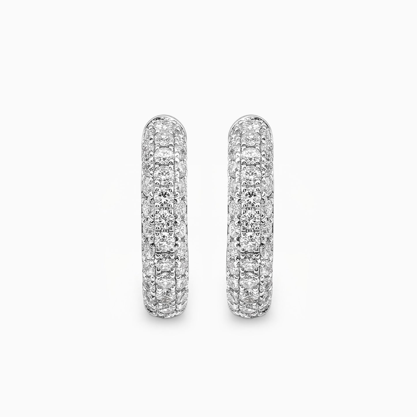 0.57ct Eternity Diamond Hoop Earrings