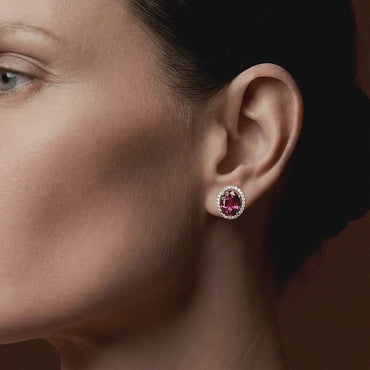 5.07 Carat Rubellite Earring