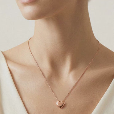 Dished Heart Necklace