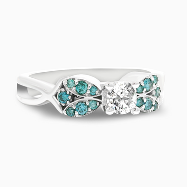 Aqua Leafs Ring